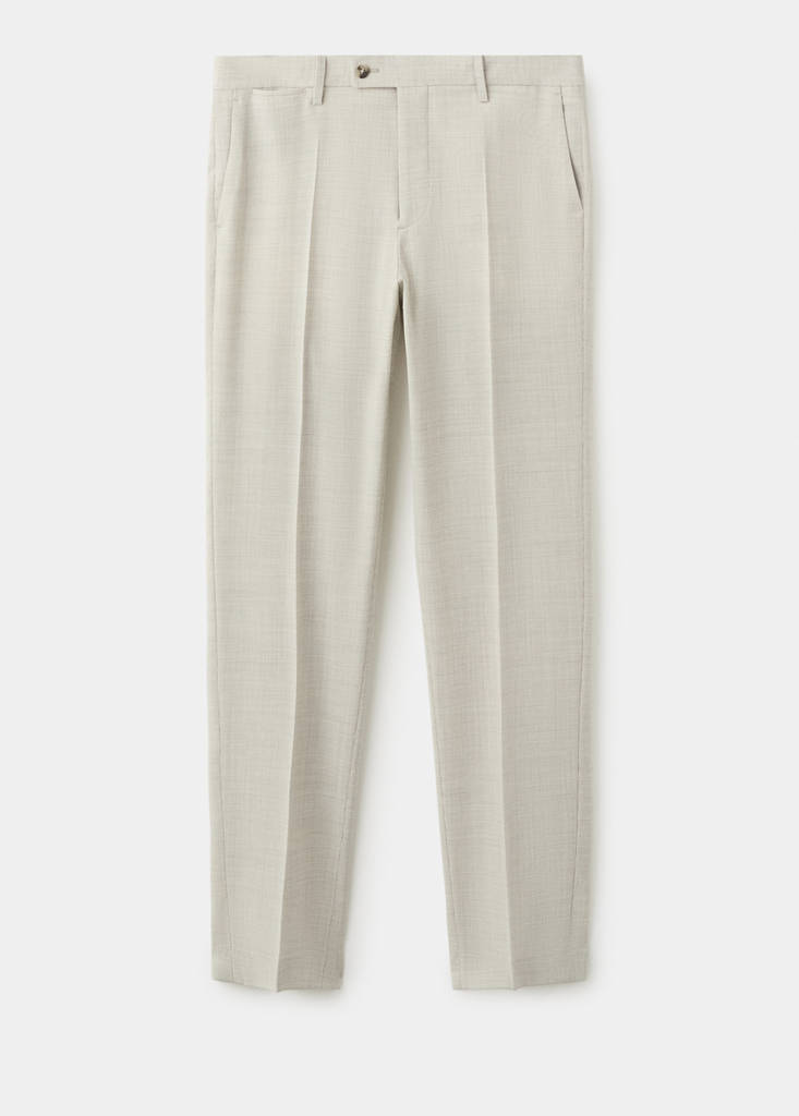 Turin 100% wool suit trousers — Beige