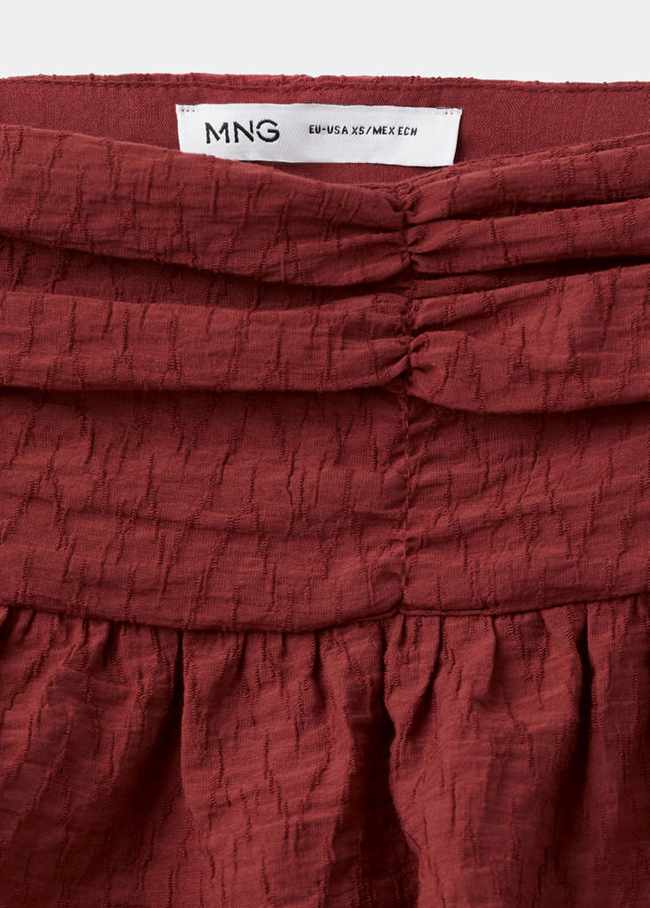 Ruffled short skirt — Burnt Orange