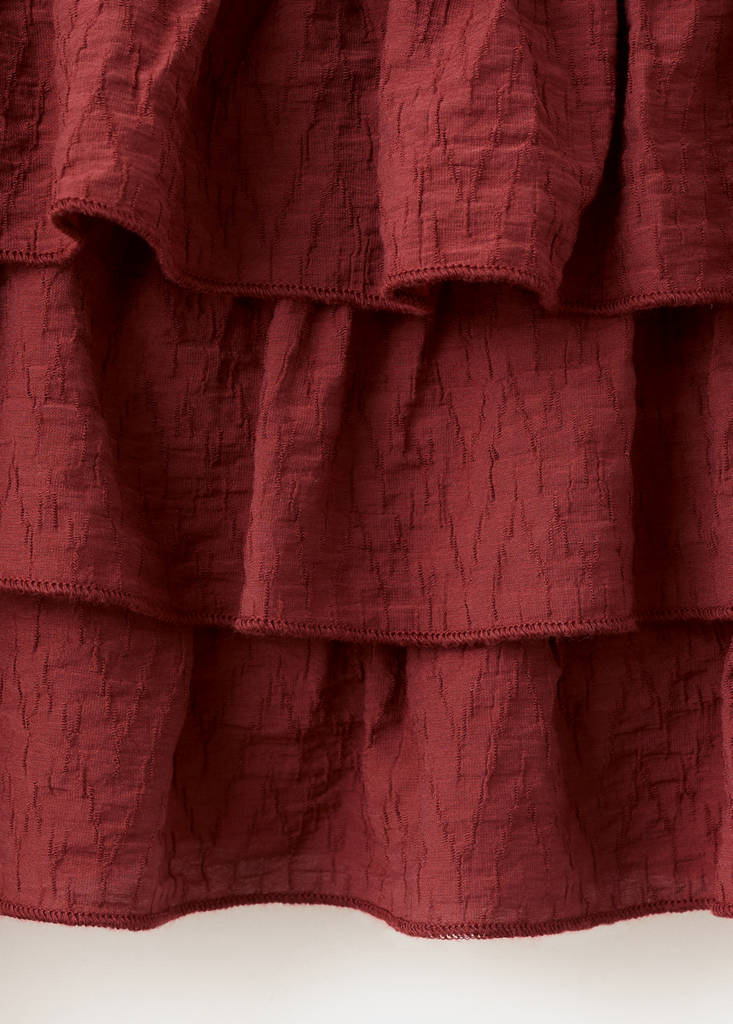 Ruffled short skirt — Burnt Orange