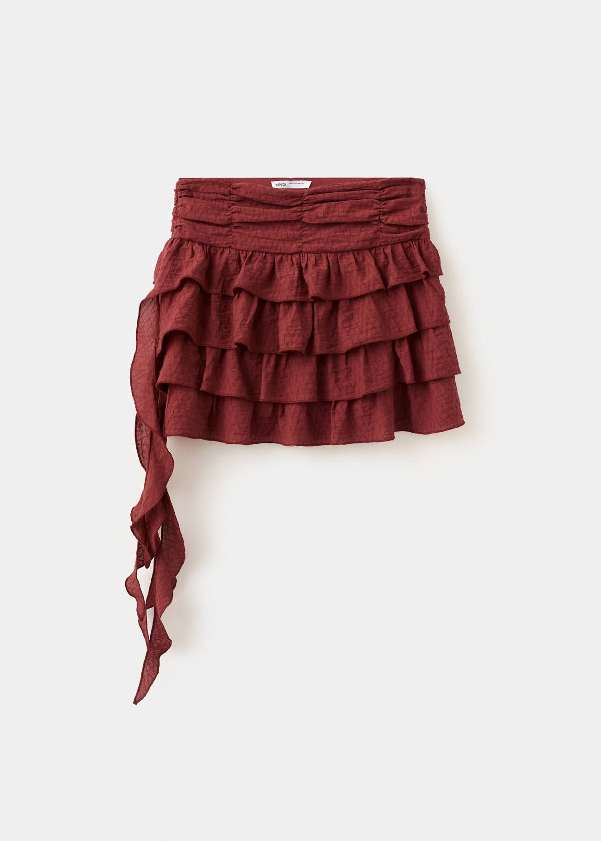 Ruffled short skirt — Burnt Orange