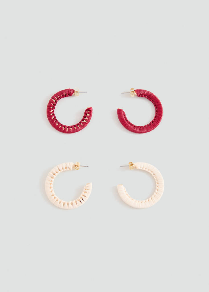 Pack of 2 mixed earrings — Red