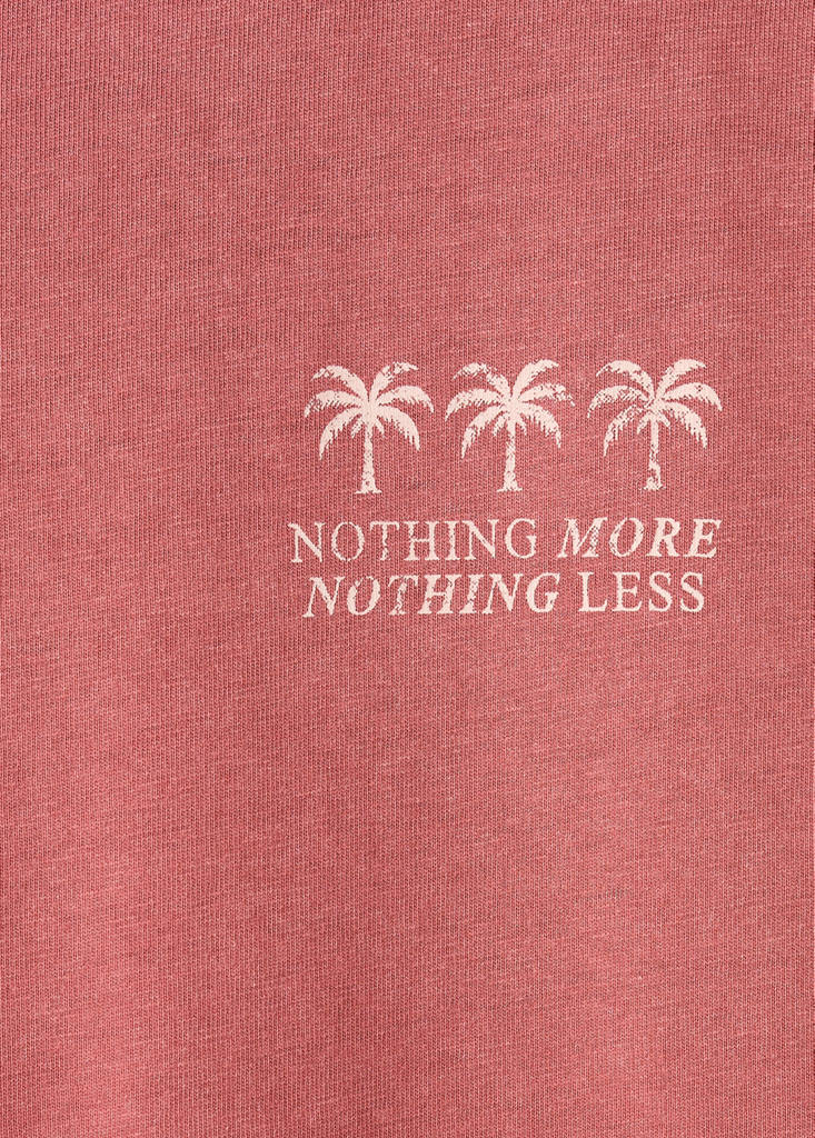 Printed cotton-blend t-shirt — Burgundy
