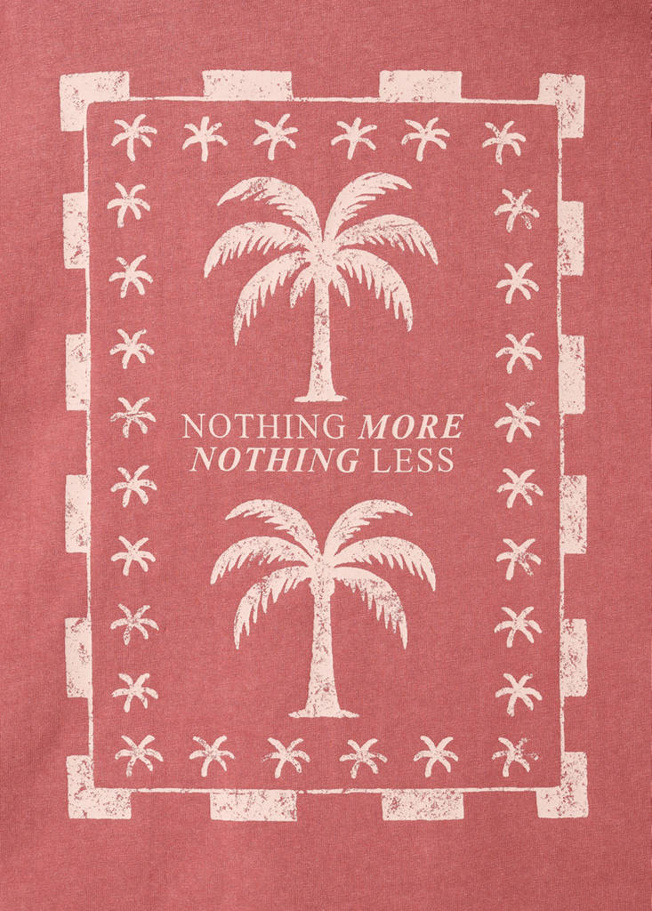 Printed cotton-blend t-shirt — Burgundy