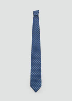 Printed silk tie — Sky Blue 1