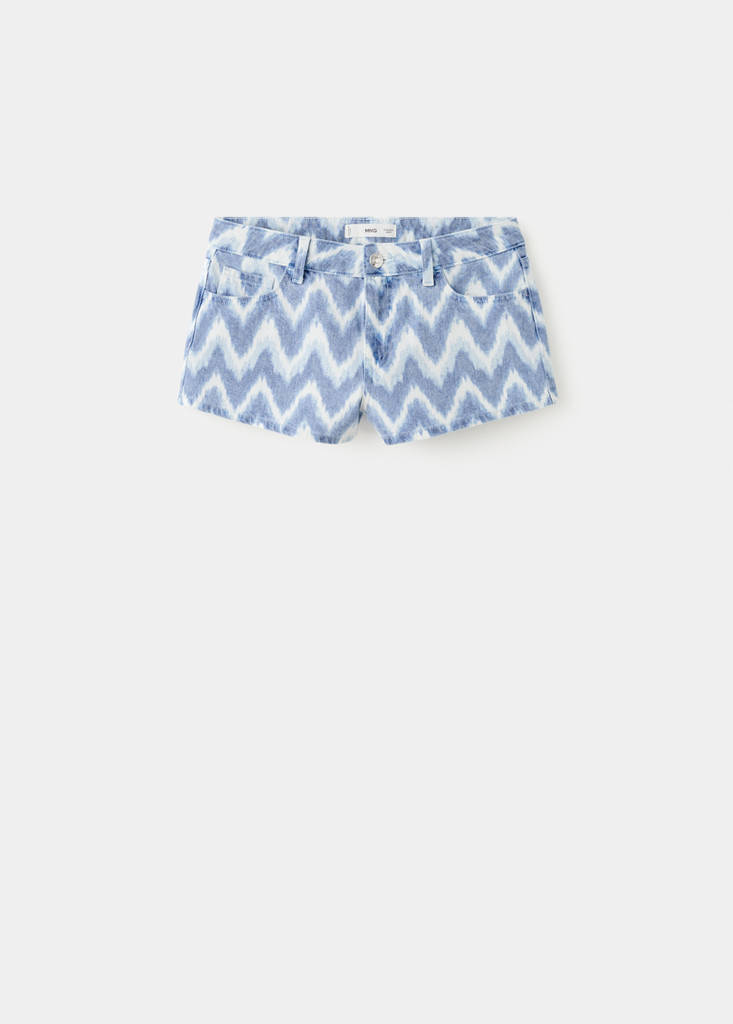 Micro fit low waist shorts — Sky Blue