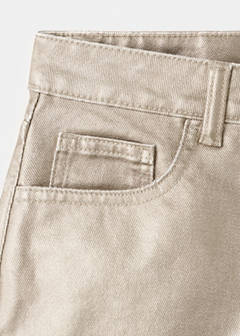 Micro fit foil effect shorts — Gold 6
