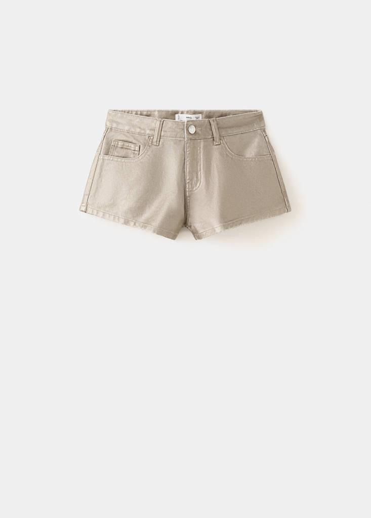 Micro fit foil effect shorts — Gold