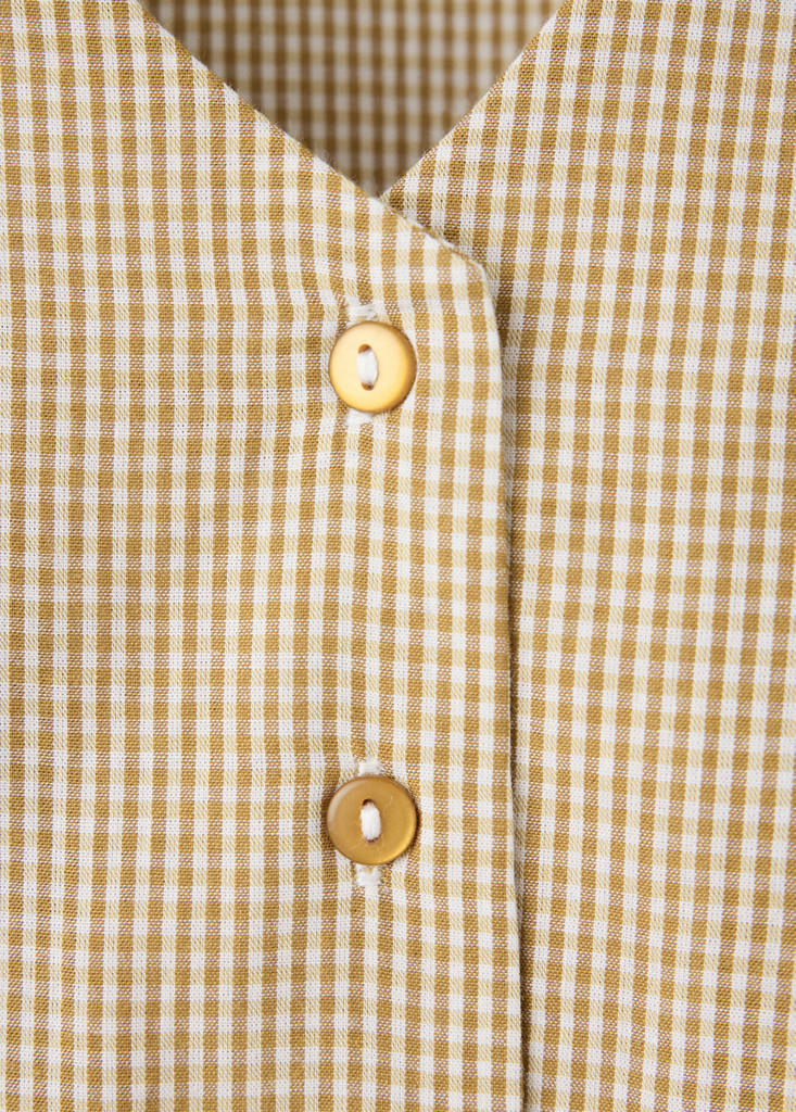 Gingham-check two-piece pyjamas — Ochre