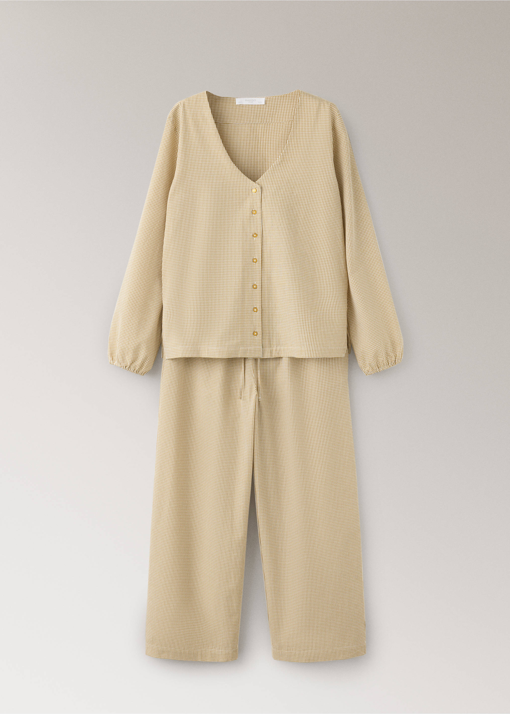 Pyjama deux pièces vichy - Article sans modèle, Ocre. Ref: 37021434-00.