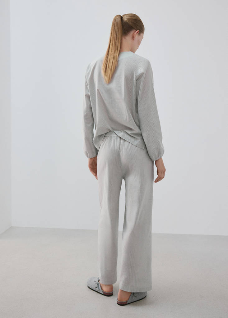 Gingham-check two-piece pyjamas — Grey