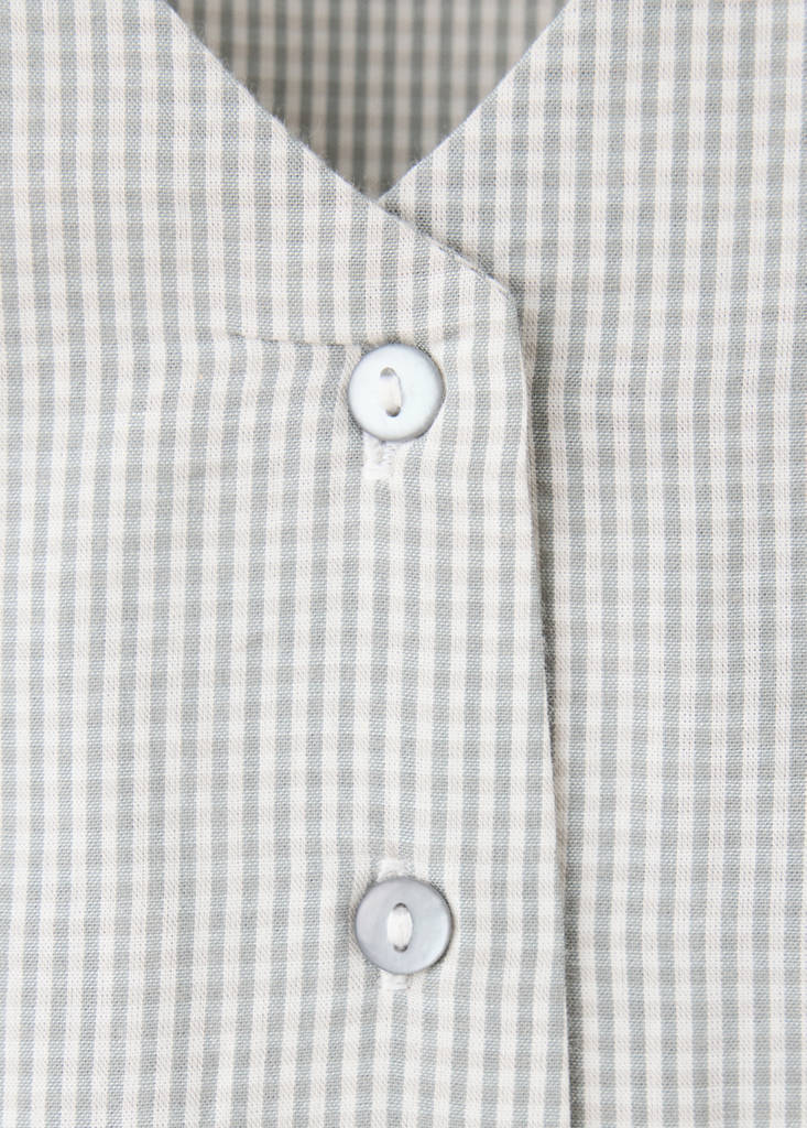 Gingham-check two-piece pyjamas — Grey
