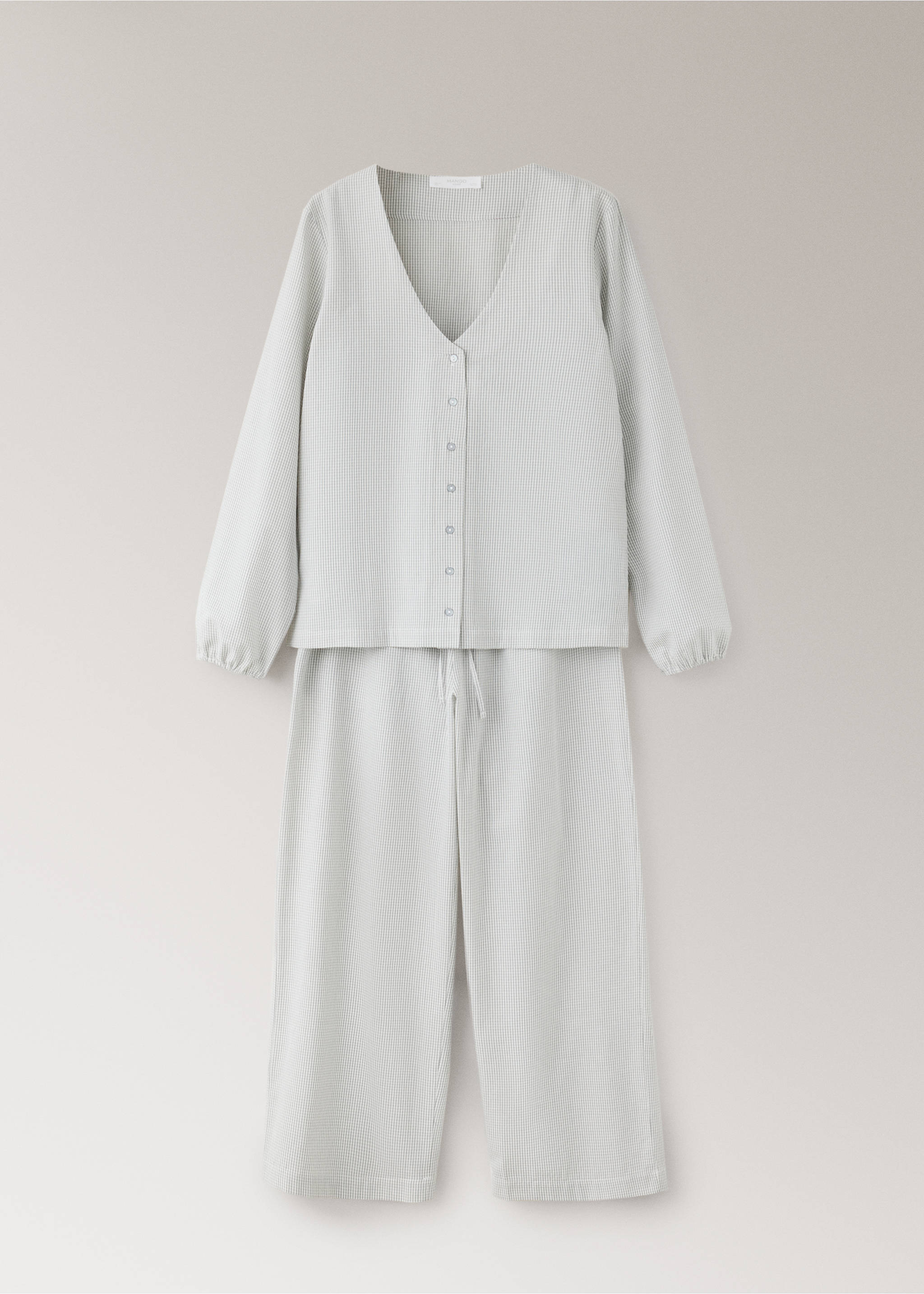 Pyjama deux pièces vichy - Article sans modèle, Gris. Ref: 37021434-00.