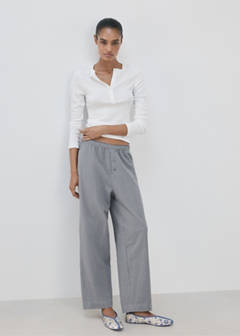 Seersucker striped two-piece pyjamas — Blue 2