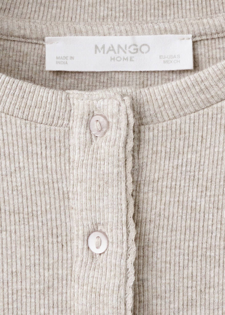 Seersucker striped two-piece pyjamas — Pink