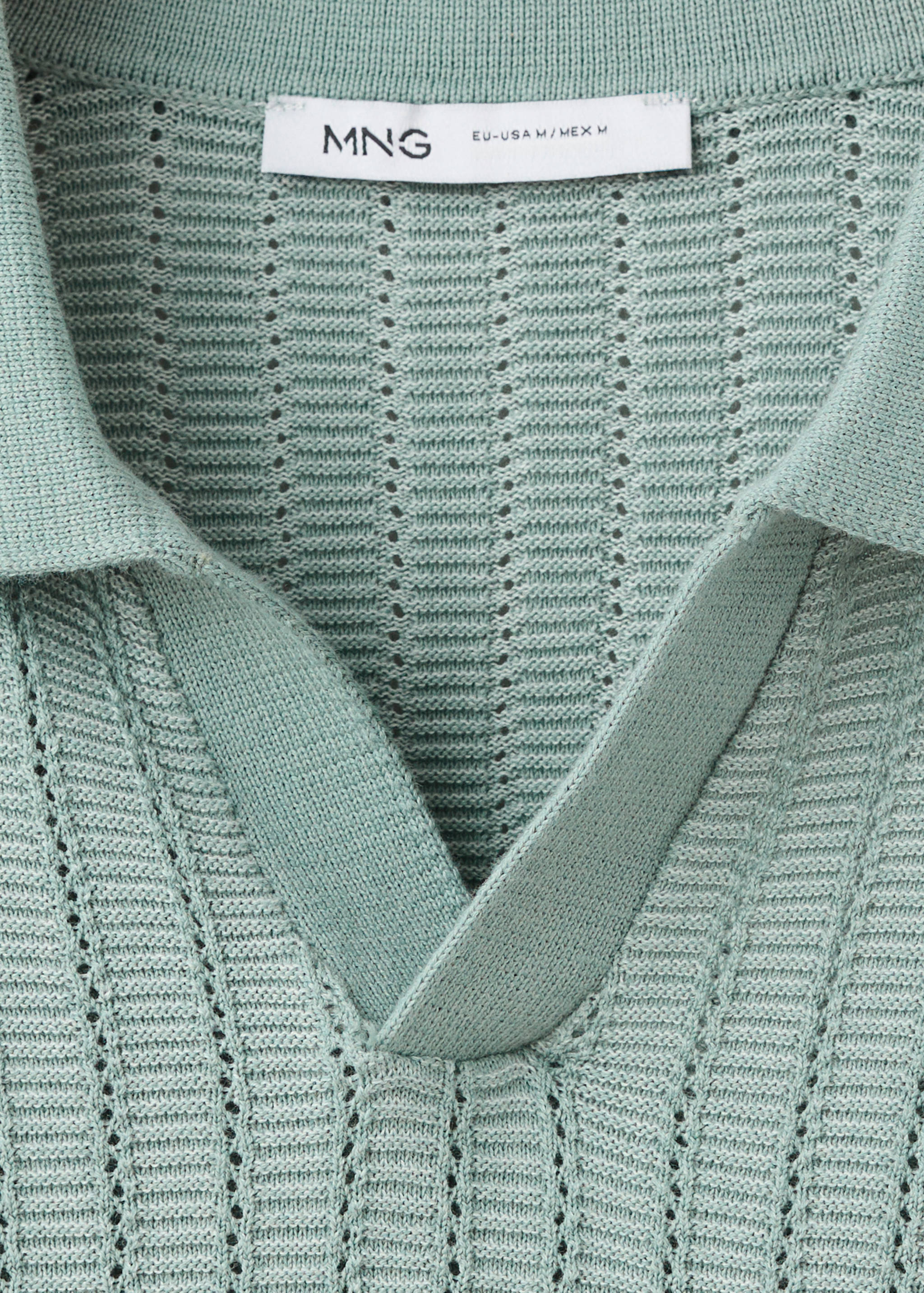 Polo en maille structurée 100 % coton - Détail de l'article 8