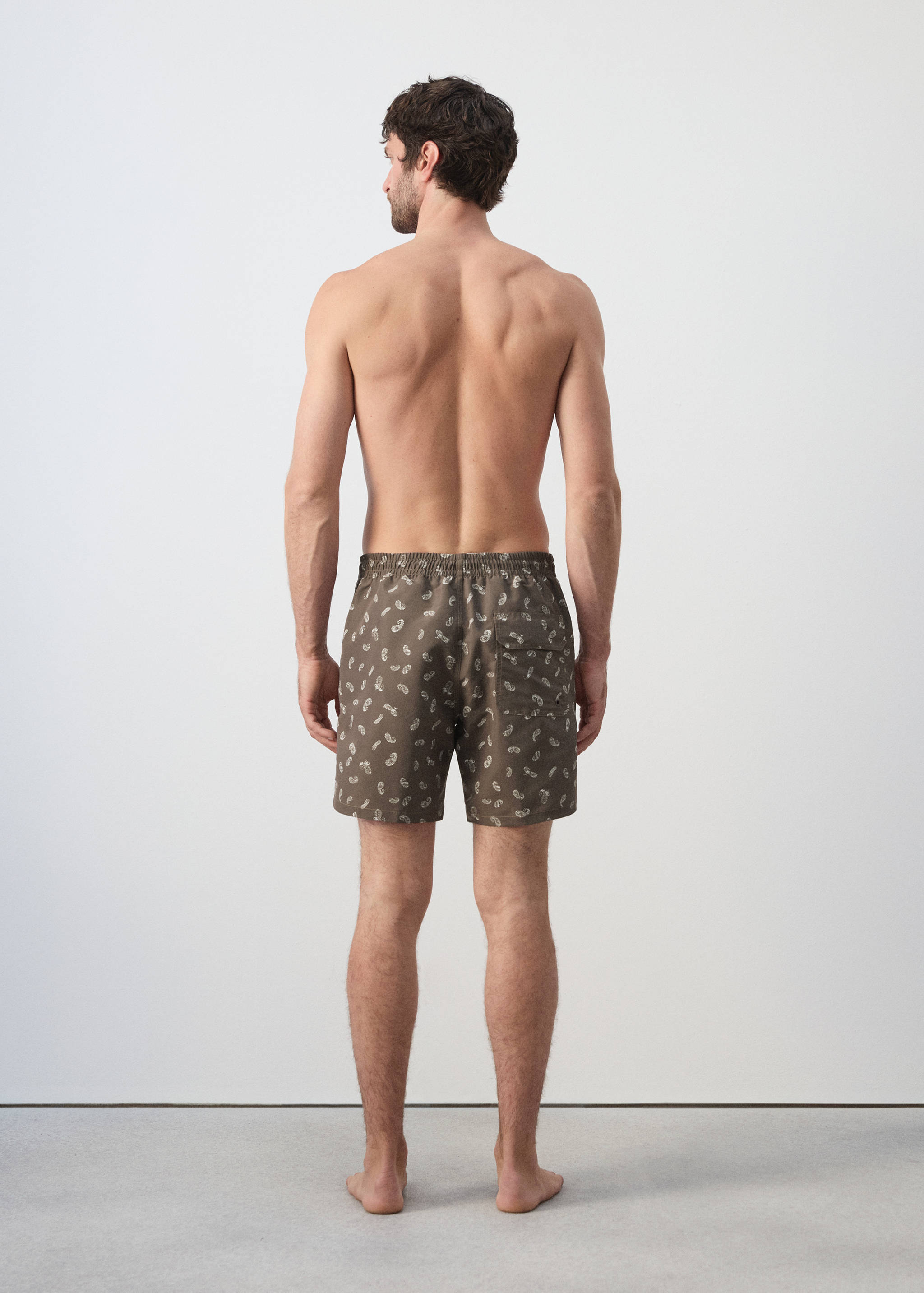 Maillot de bain imprimé avec cordon - Verso de l’article