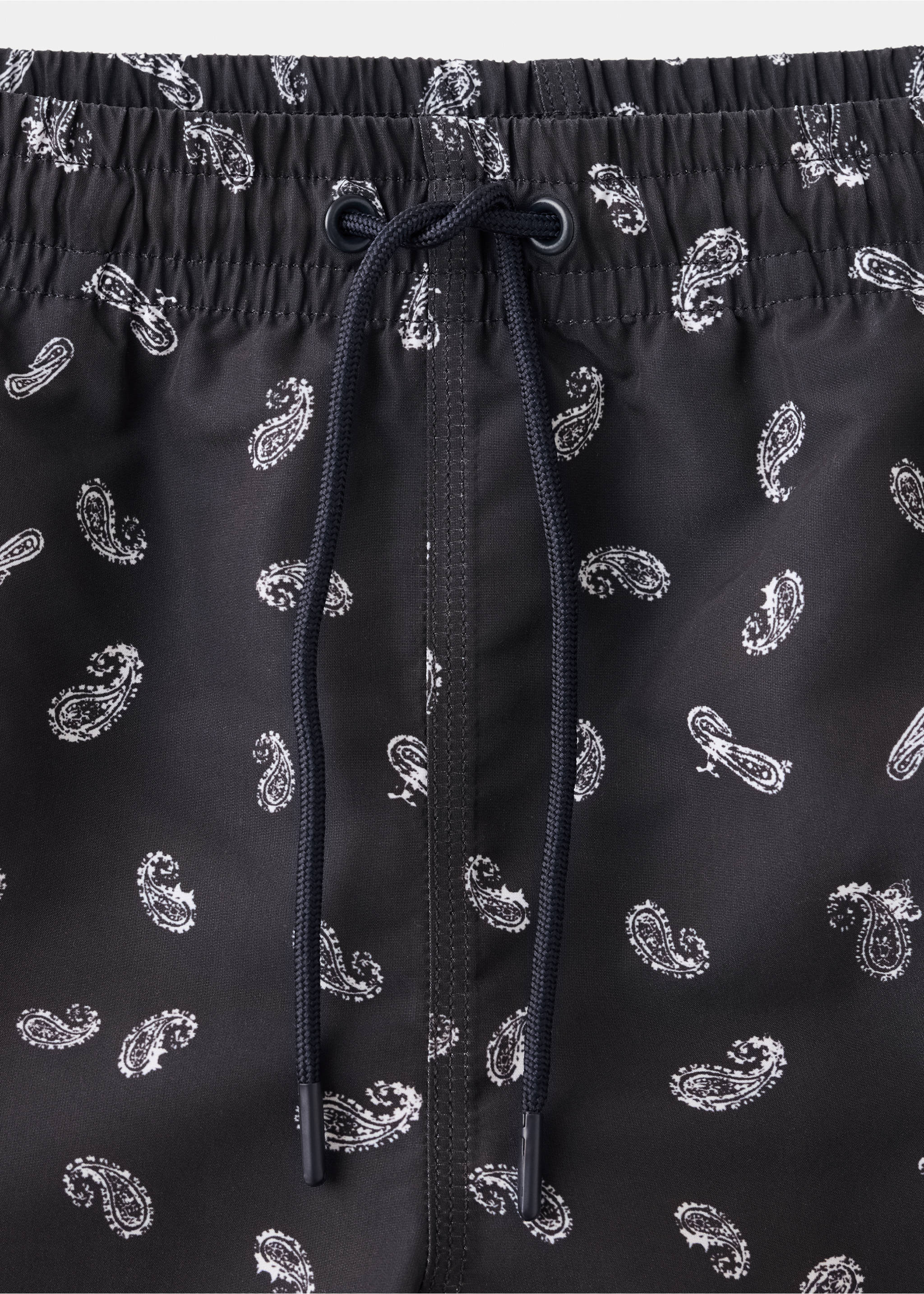 Maillot de bain imprimé avec cordon - Détail de l'article 8, Bleu marine. Ref: 37021439-00.