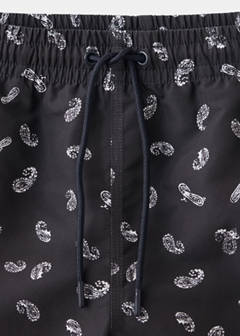 Printed drawstring swimming costume — Navy 8