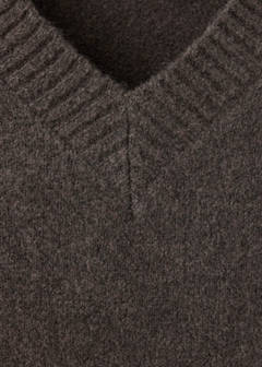 V-neck knit sweater — Chocolate 6