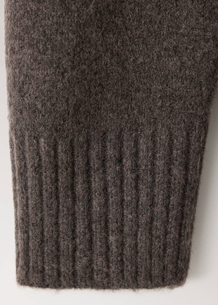 Jersey pyjama jumper with V-neck — Chocolate