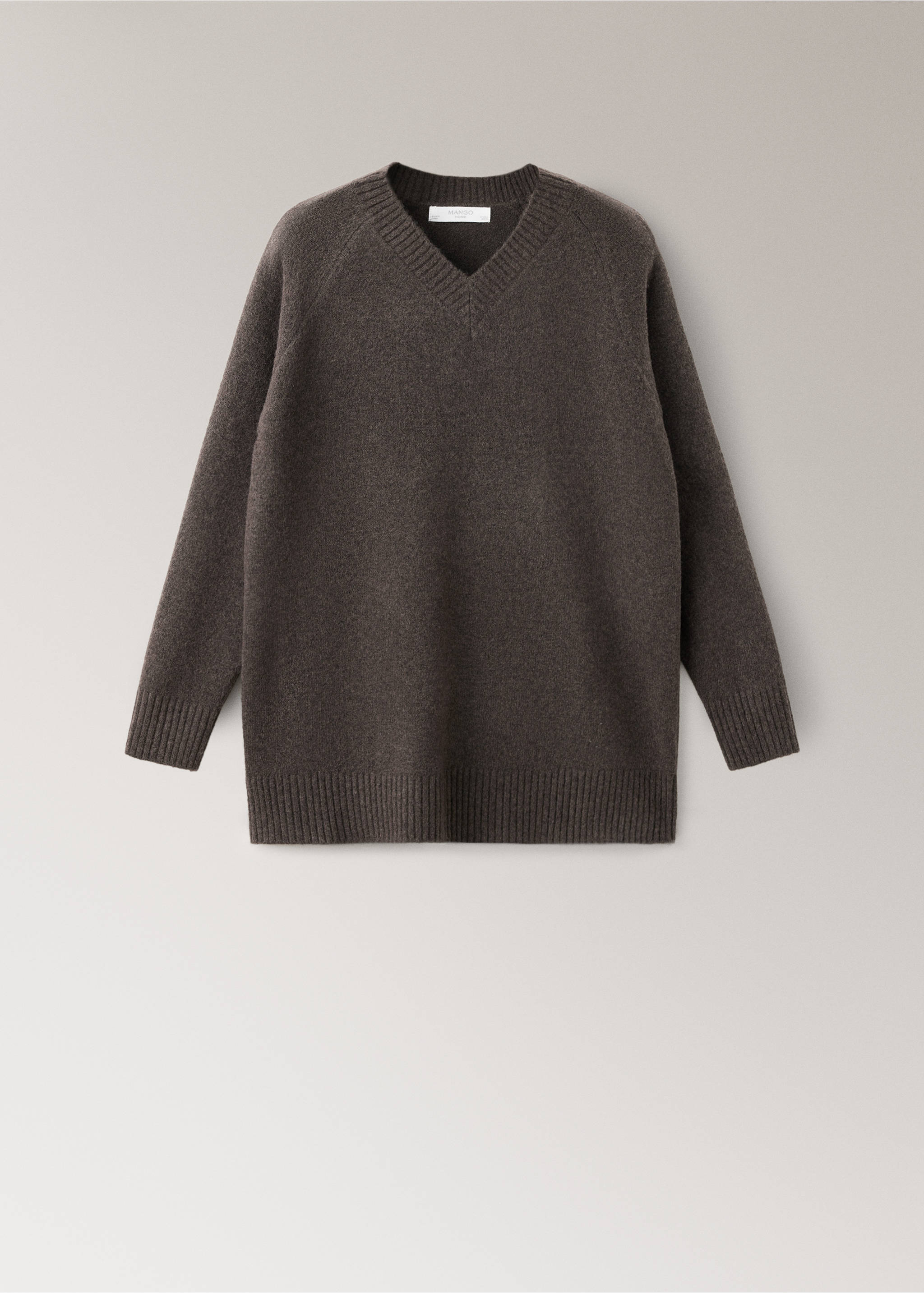 Jersey pyjama jumper with V-neck - Article without model, Chocolate. Ref: 37021442-00.