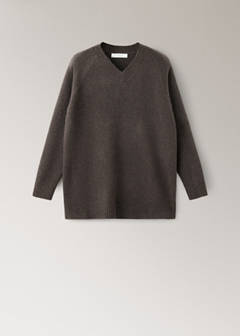 V-neck knit sweater — Chocolate 5