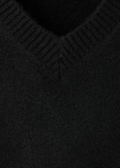 V-neck knit sweater — Black 7