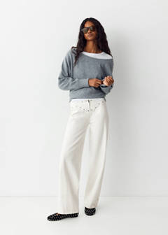 Straight-leg jeans with permanent studs — Off White 2
