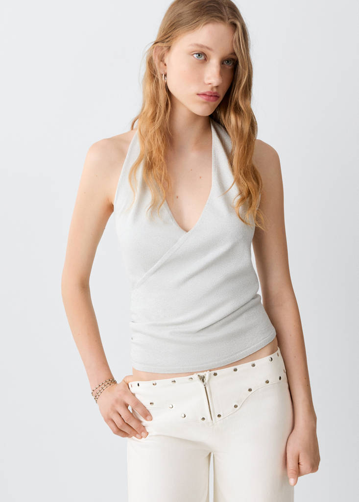 Low-waist jeans with permanent studs — Off White