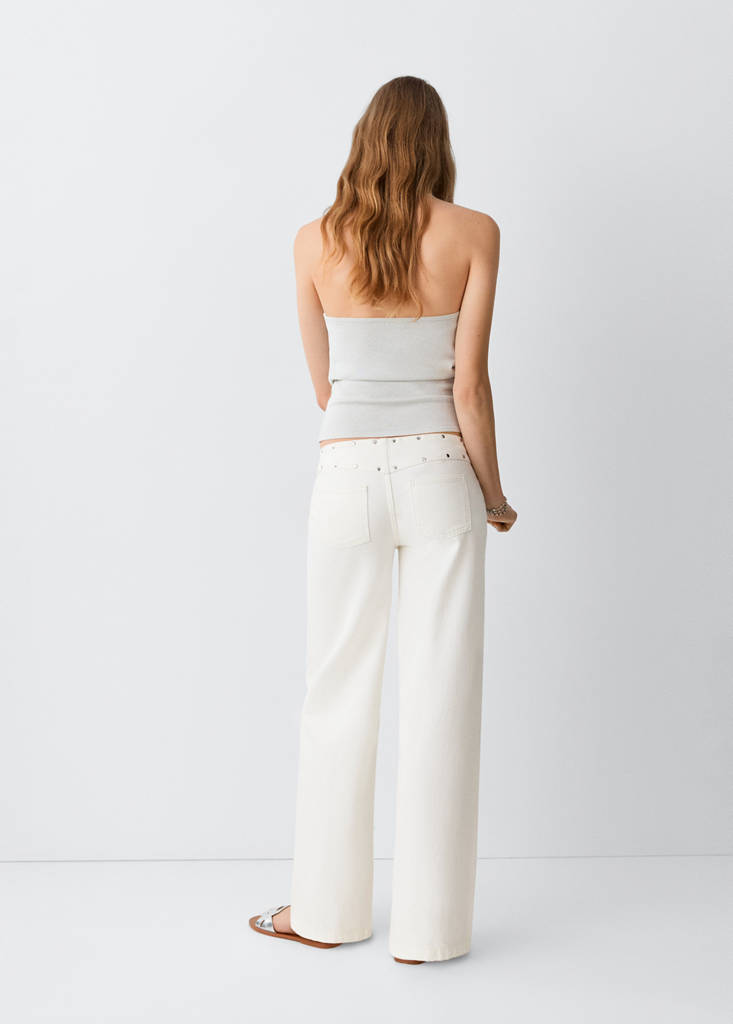 Low-waist jeans with permanent studs — Off White