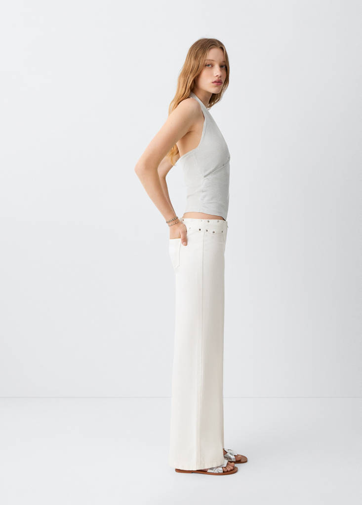 Low-waist jeans with permanent studs — Off White