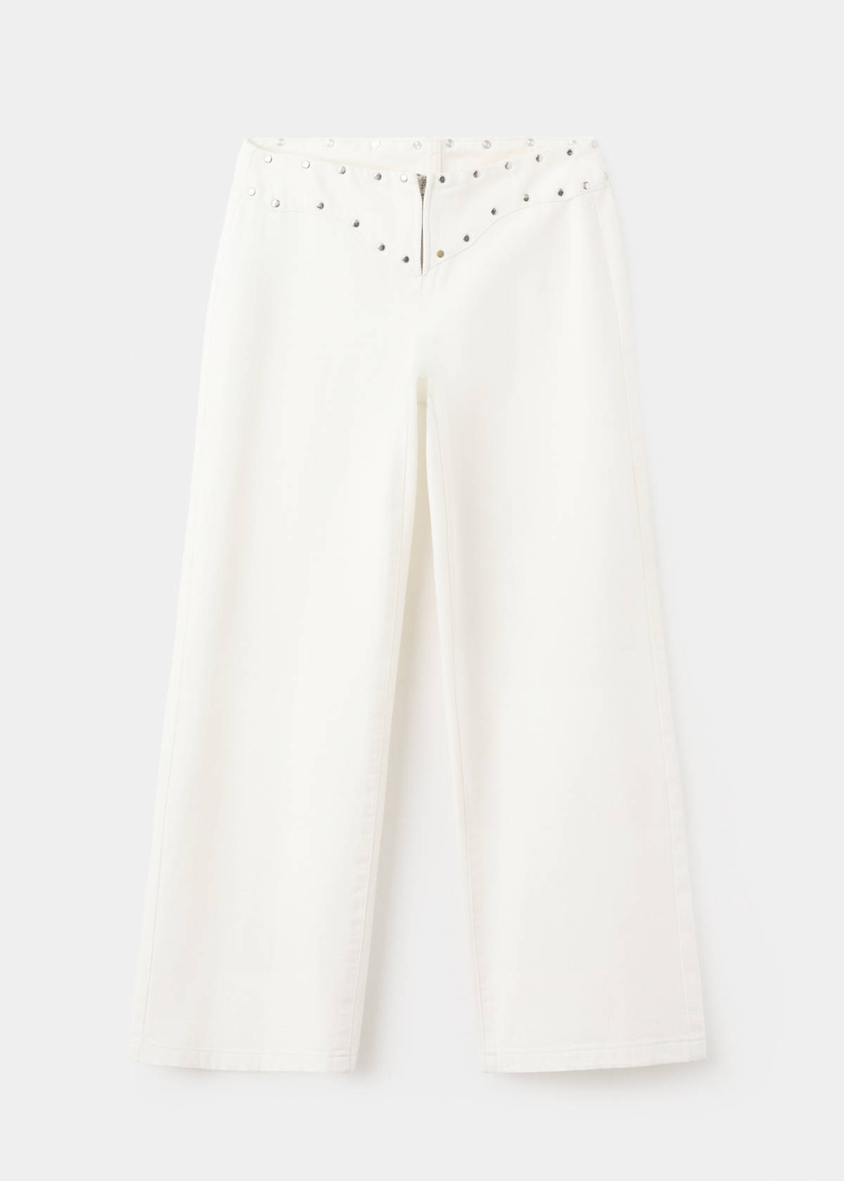 Straight-leg jeans with permanent studs — Off White