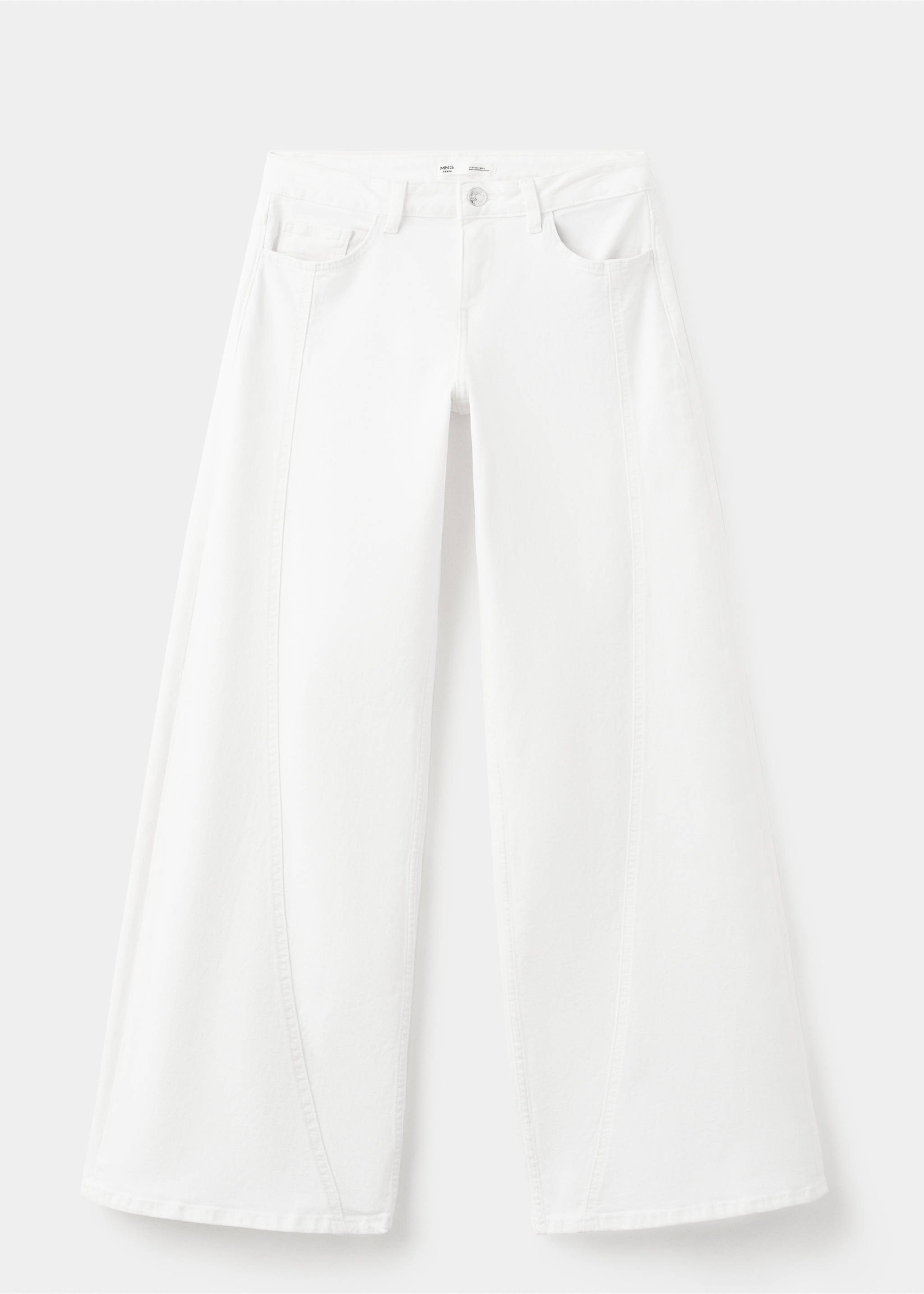 Jean low waist wide leg - Article sans modèle, Blanc. Ref: 37021444-00.