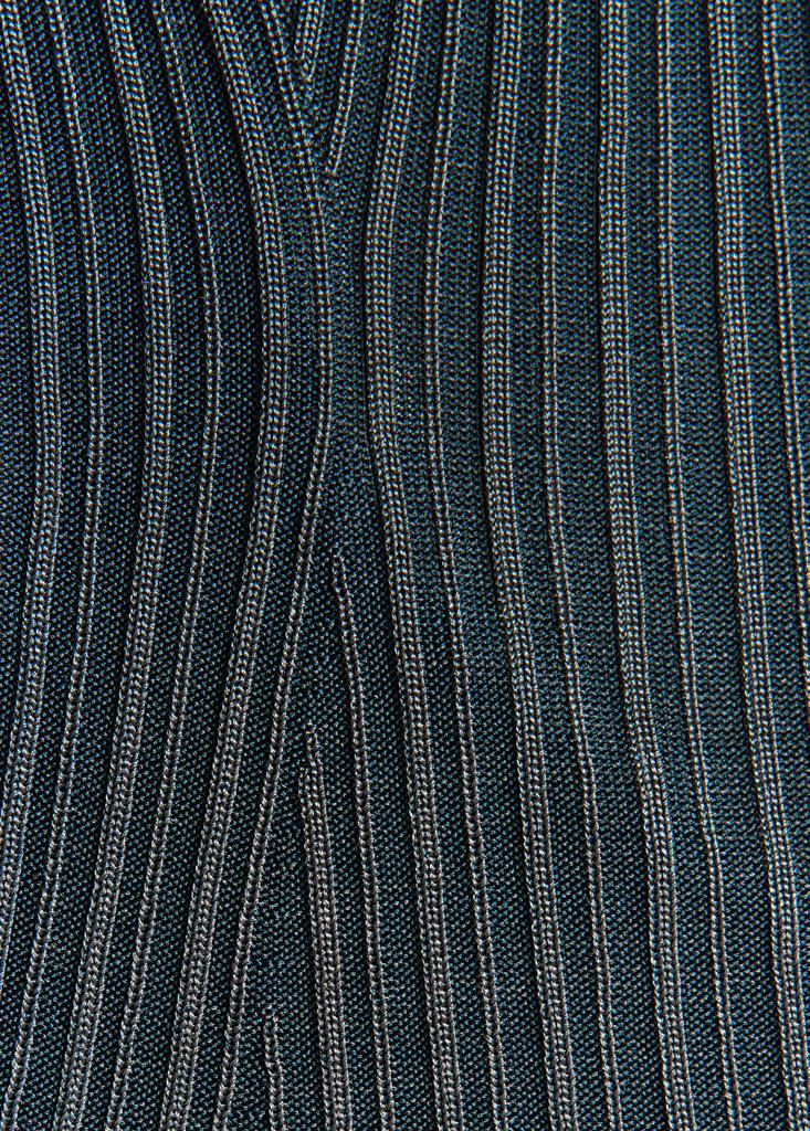Ribbed open-back top — Dark Blue