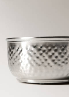 Wooden box with hammered metal effect — Silver 3