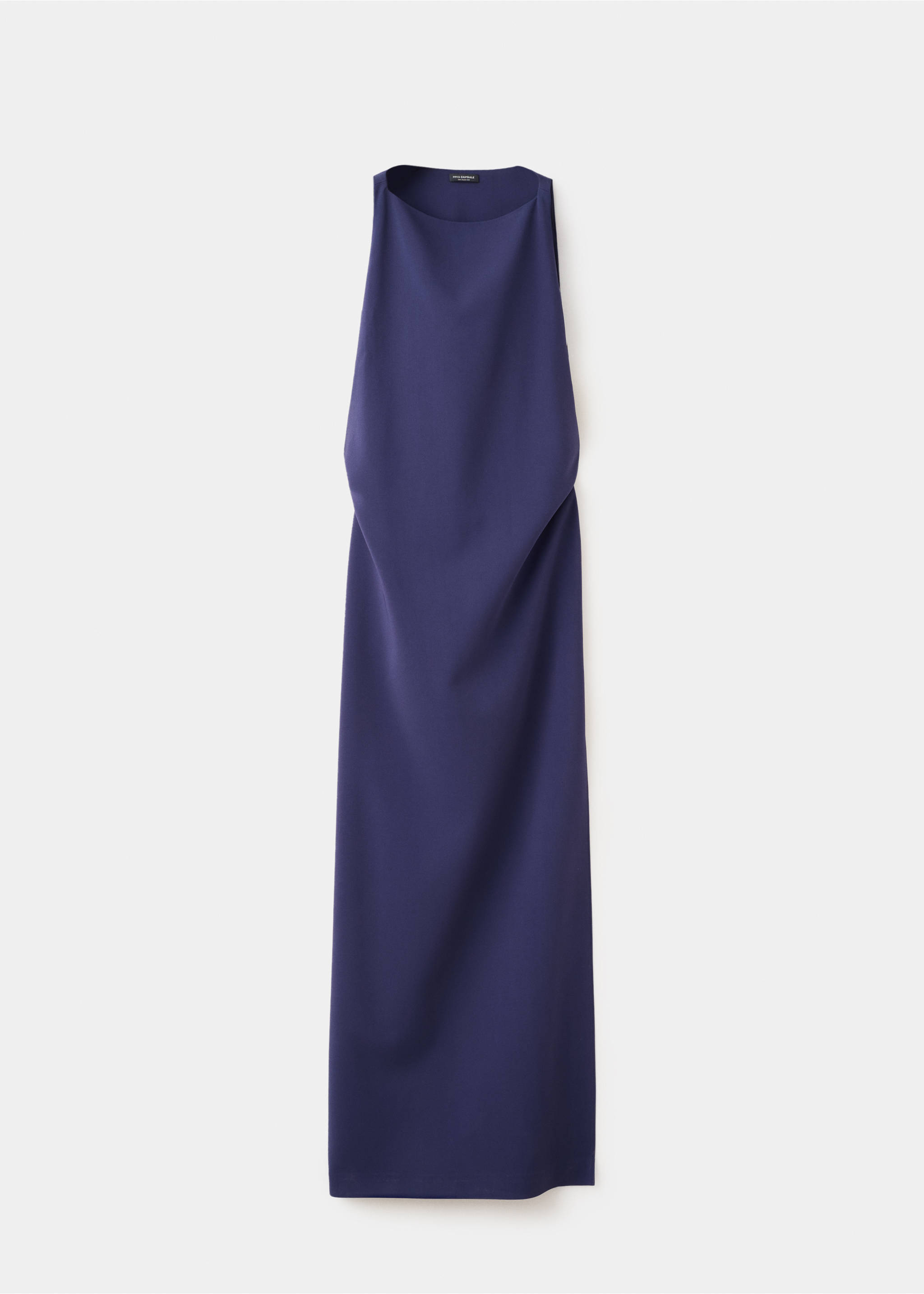 Robe avec dos ouvert et drapé - Article sans modèle, Bleu nuit. Ref: 37021453-00.