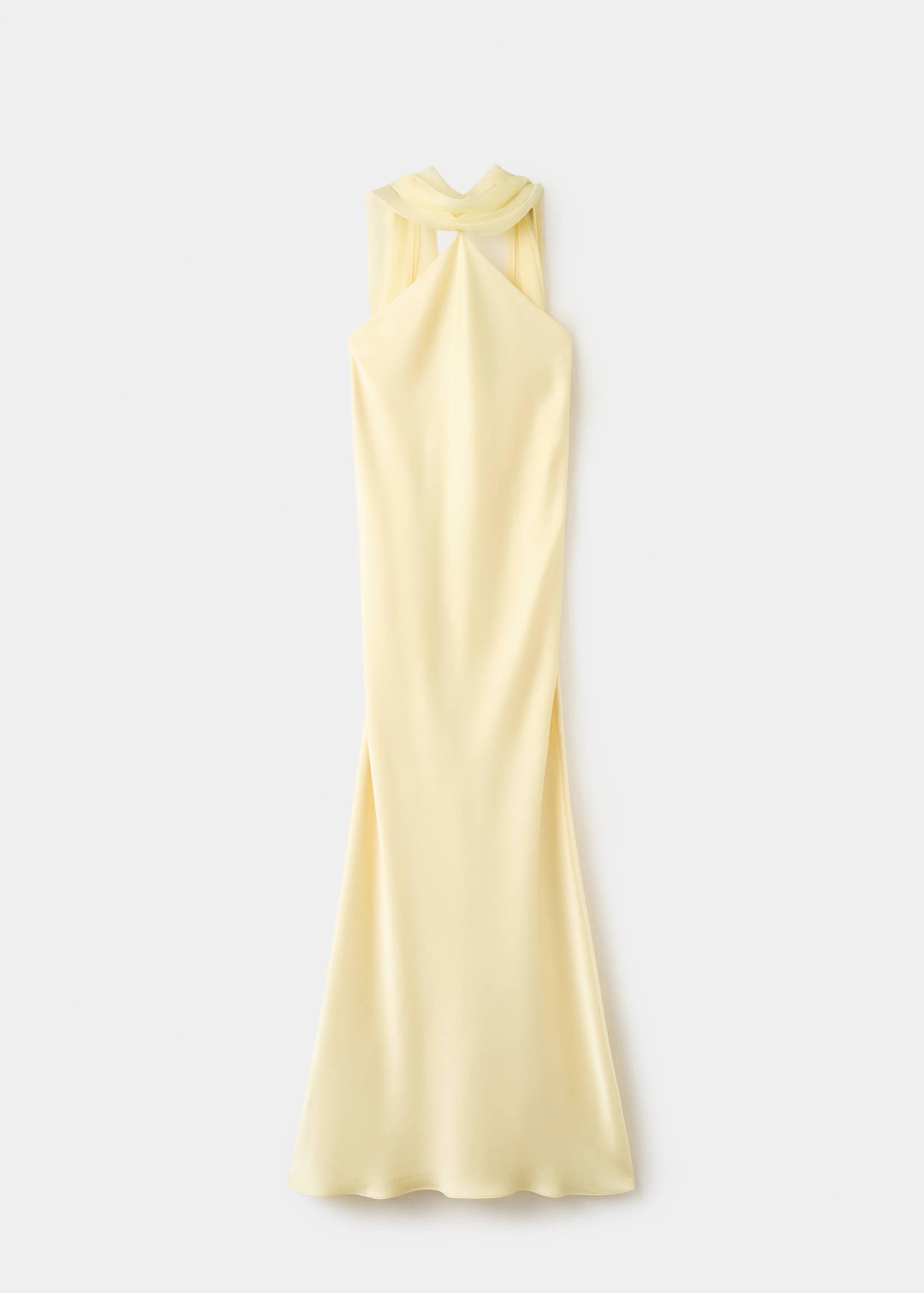 Атласное платье с американской проймой - Изделие без модели