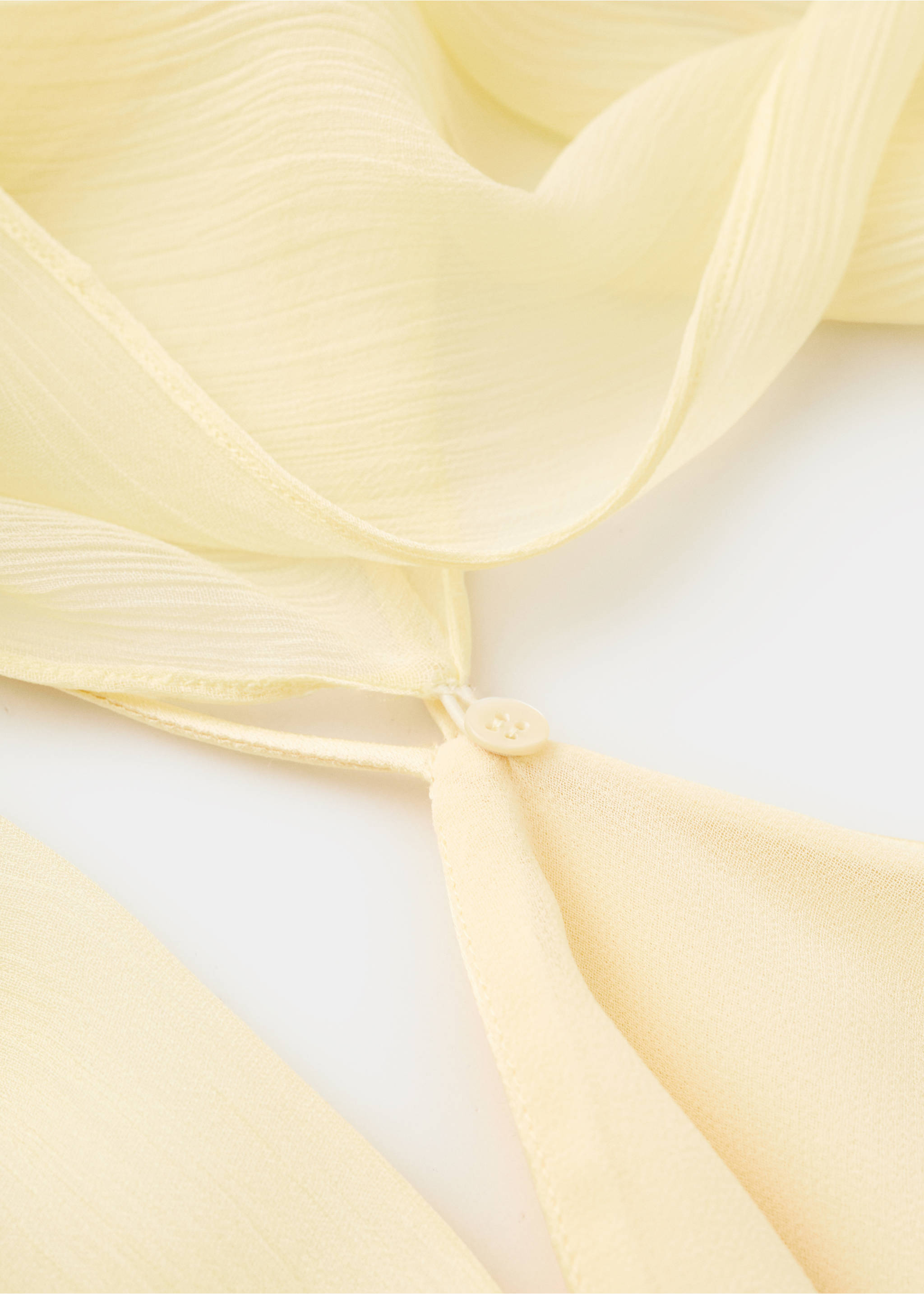 Атласное платье с американской проймой - Деталь изделия 0, Пастельно-желтый. Ref: 37021454-00.