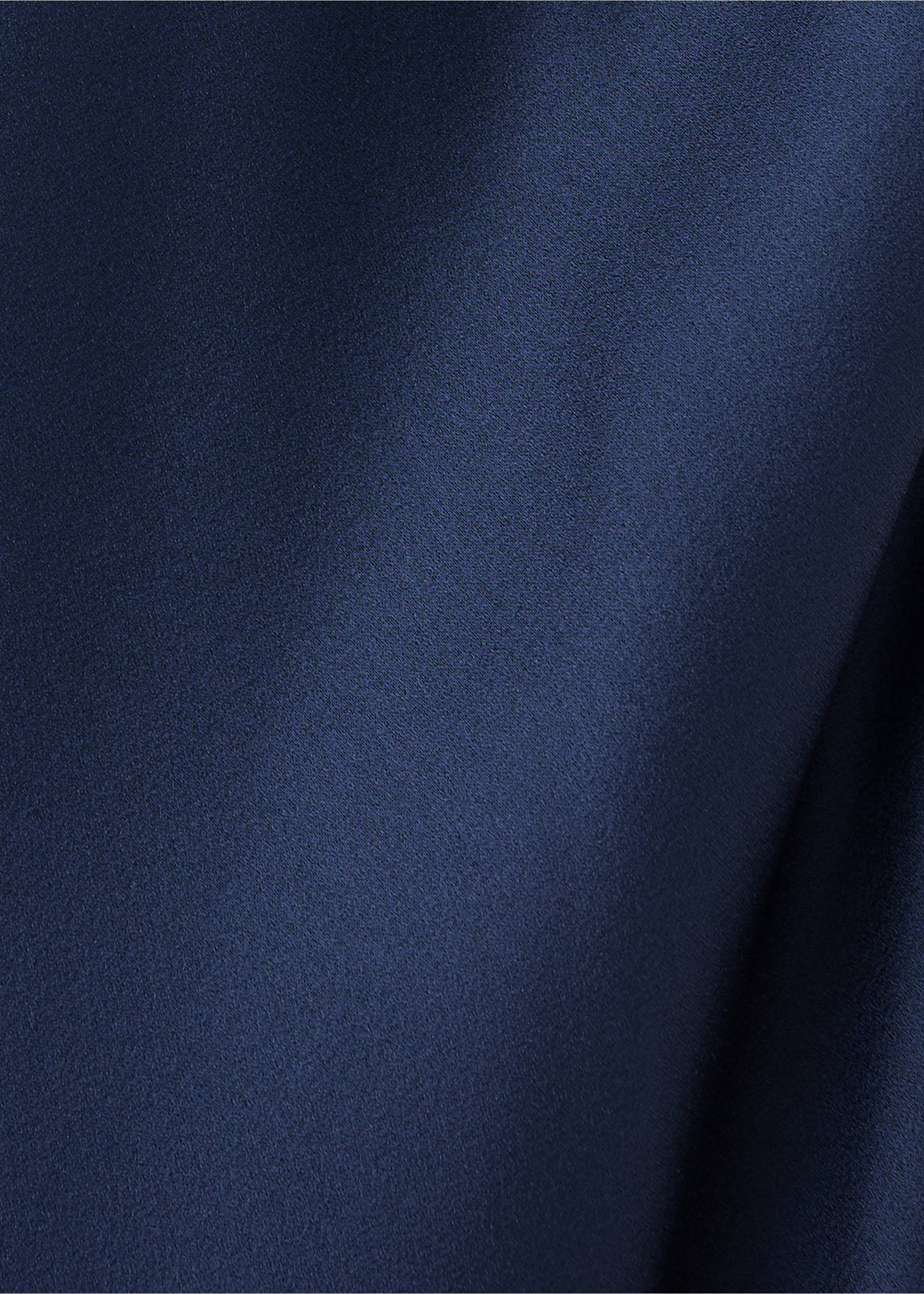 Satin halter neck dress - Details of the article 8, Night Blue. Ref: 37021454-00.