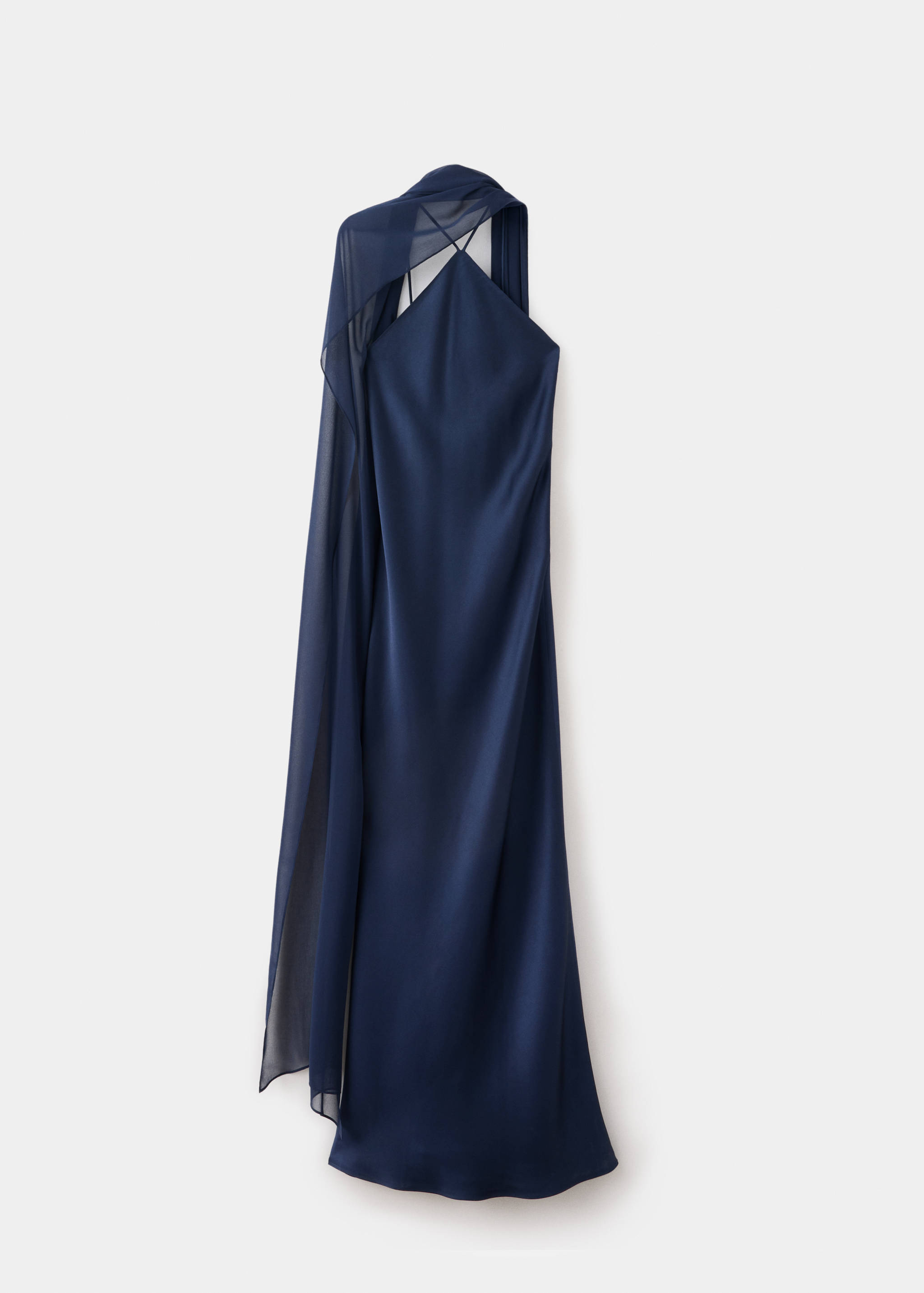Satin halter neck dress - Article without model