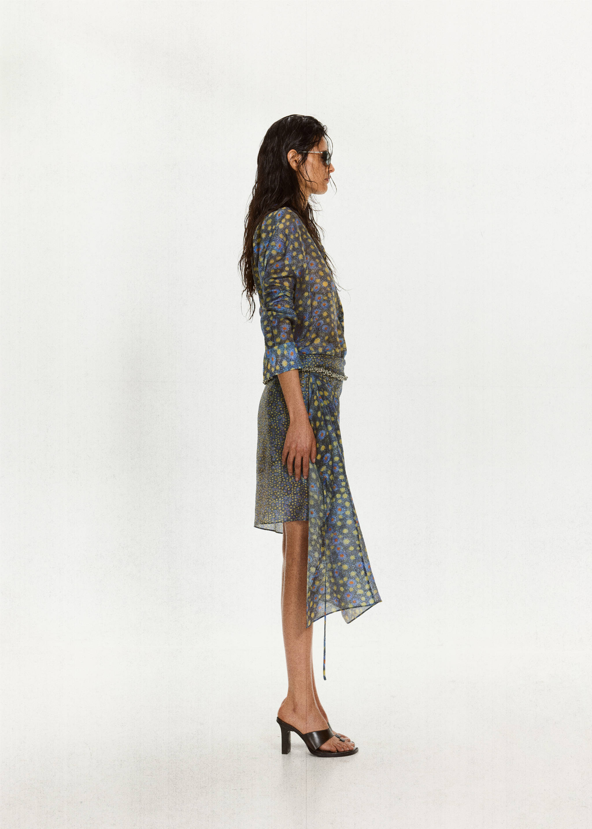 Jupe midi imprimé floral - Détail de l'article 1