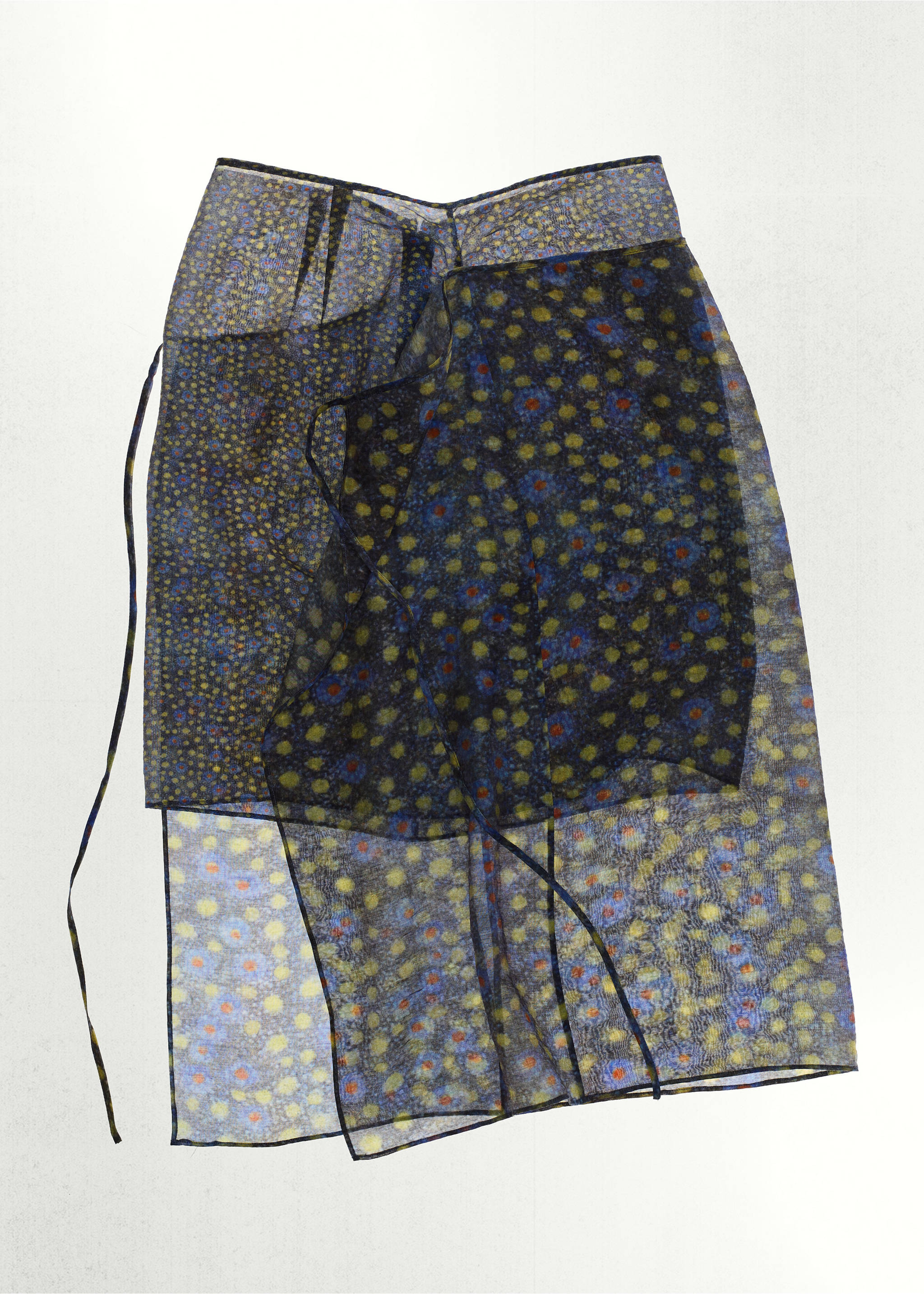 Jupe midi imprimé floral - Détail de l'article 5, Noir. Ref: 37021458-00.