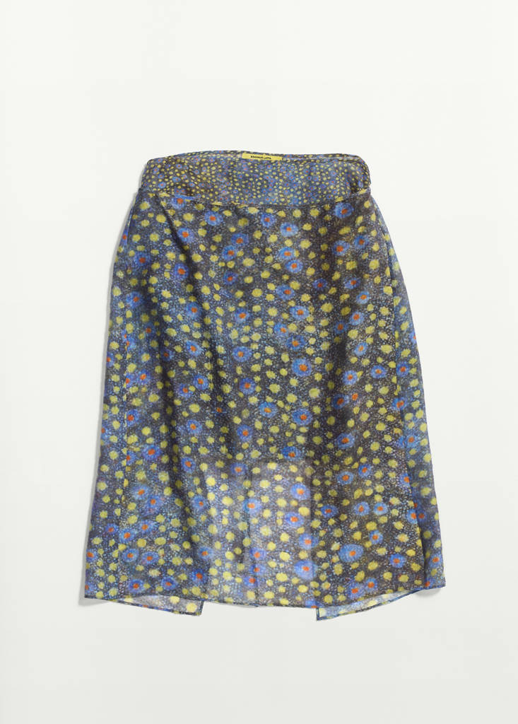 Layered print skirt — Black