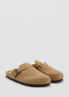 Leather clogs with buckle — Sand 2