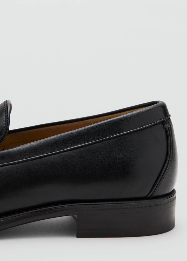 Leather penny loafers — Black