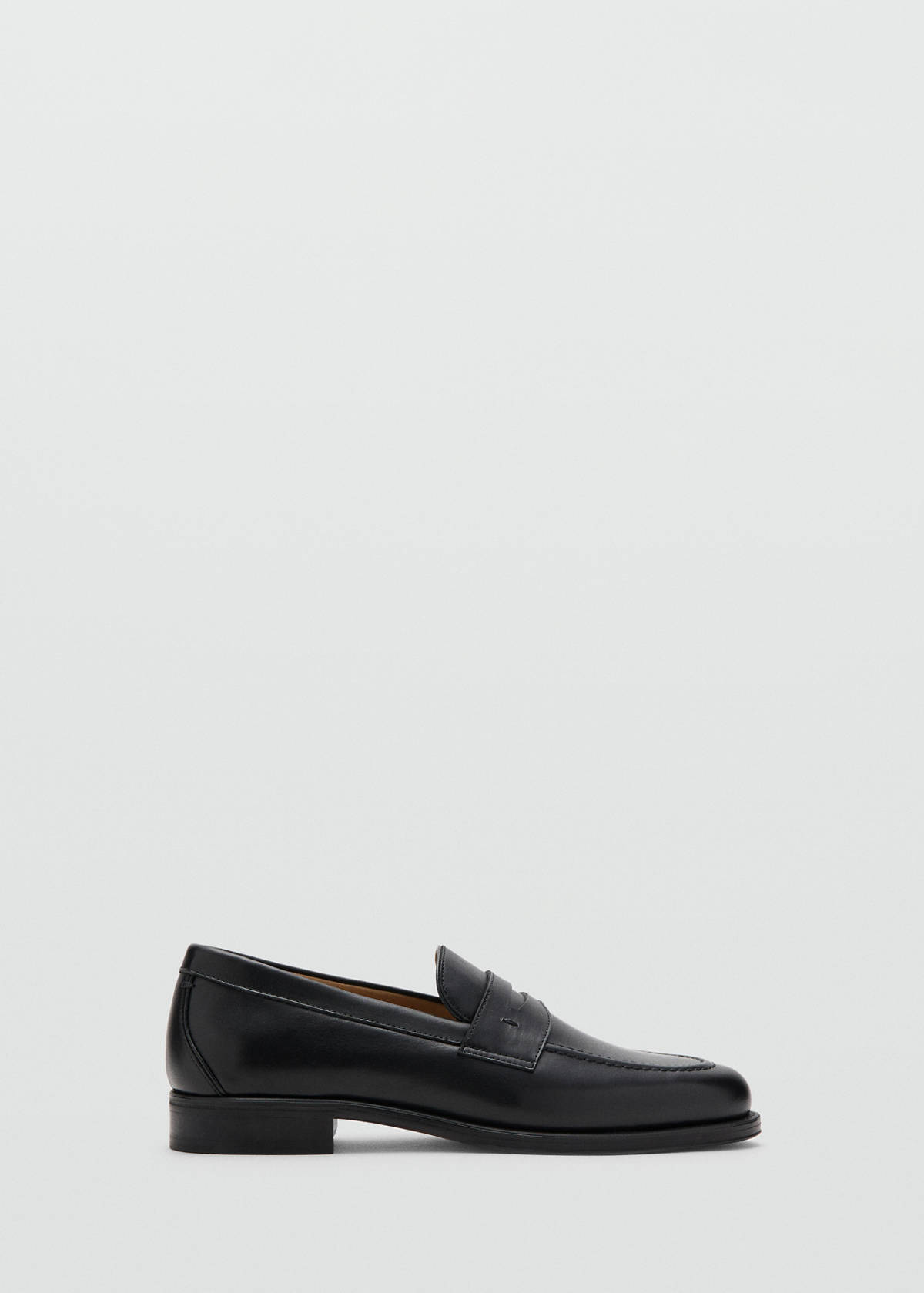 Leather penny loafers — Black