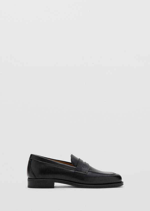 Leather penny loafers — Black