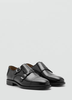Double buckle leather shoe — Black 2