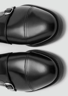 Double buckle leather shoe — Black 4