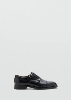 Double buckle leather shoe — Black 1